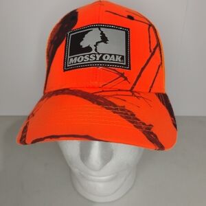 Mossy Oak Blaze Orange Camo Patch Trucker Hat